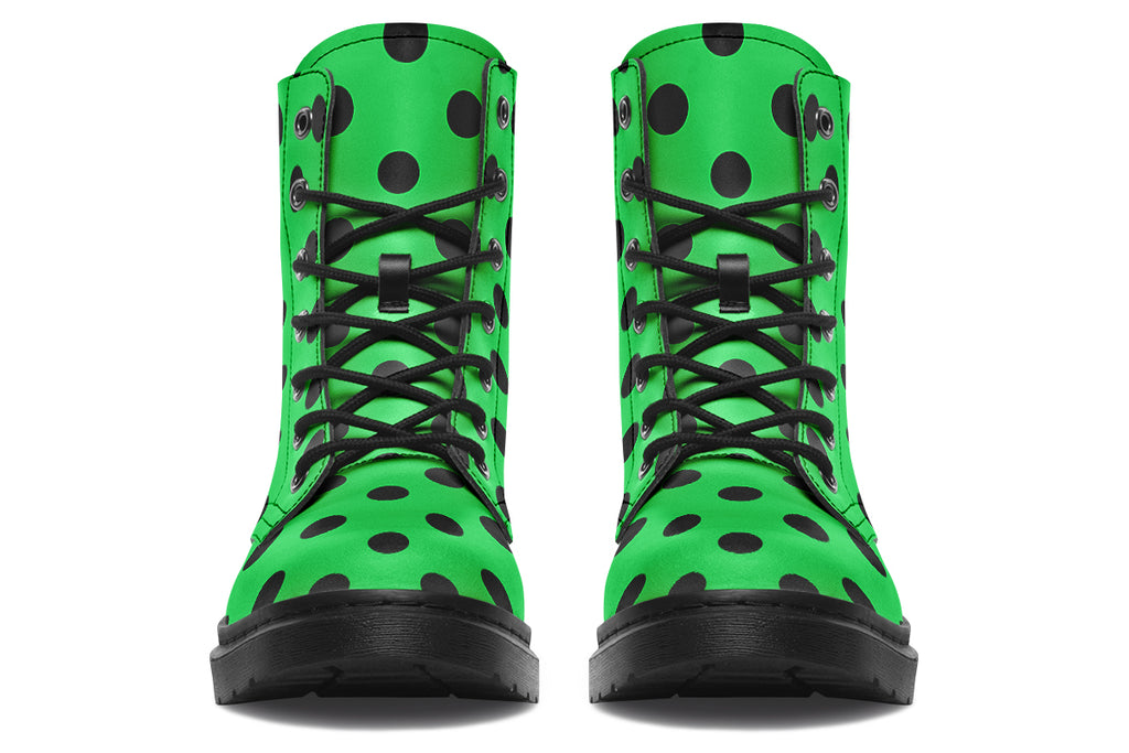 Lucky Green Polka Dot Boots