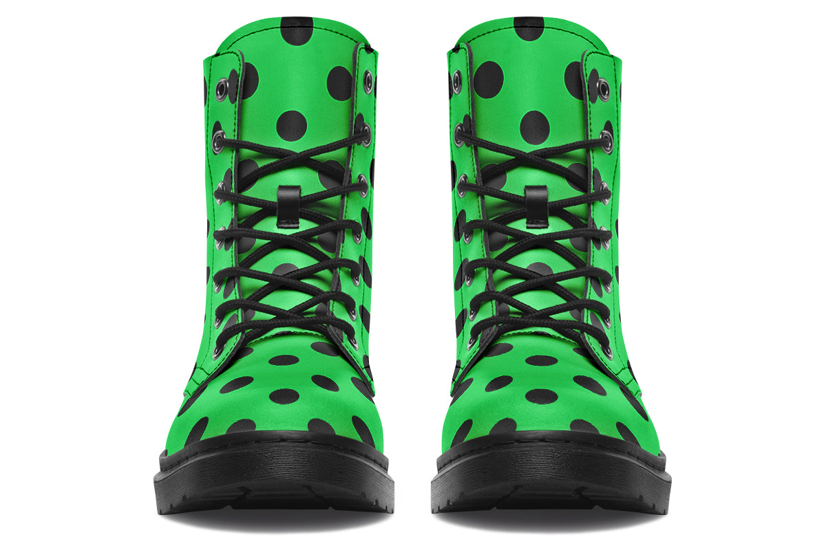 Lucky Green Polka Dot Boots