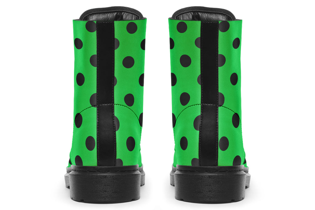 Lucky Green Polka Dot Boots