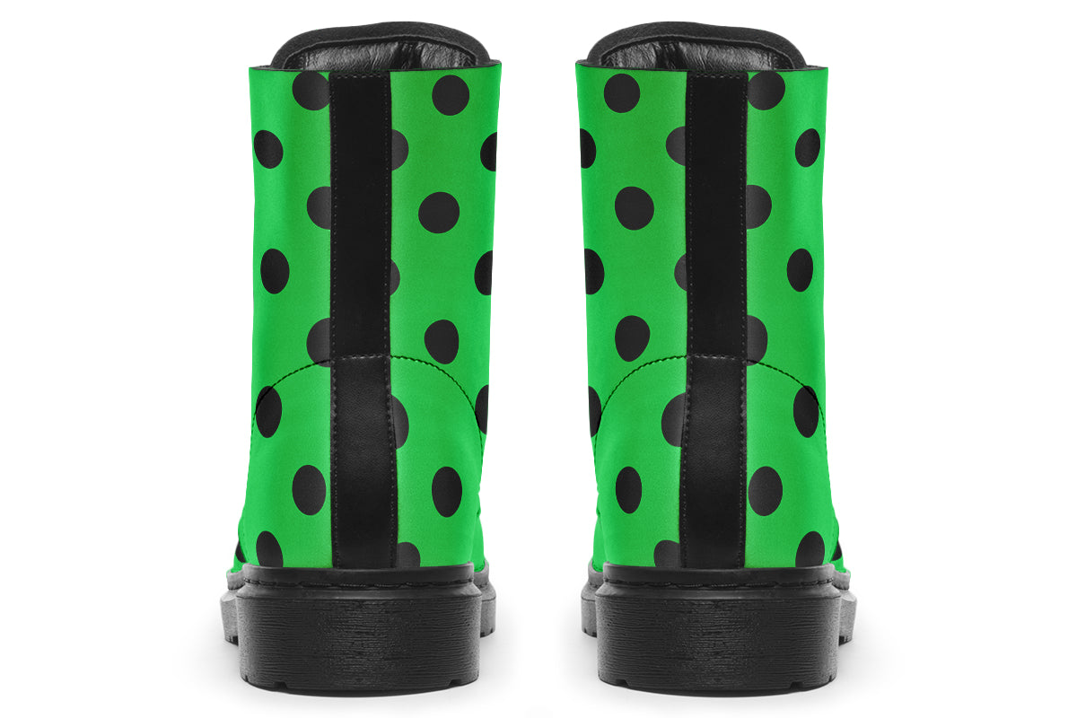 Lucky Green Polka Dot Boots