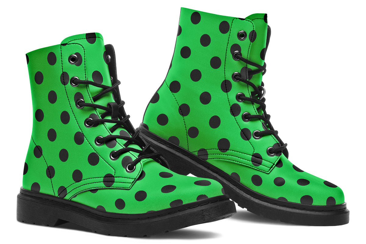 Lucky Green Polka Dot Boots