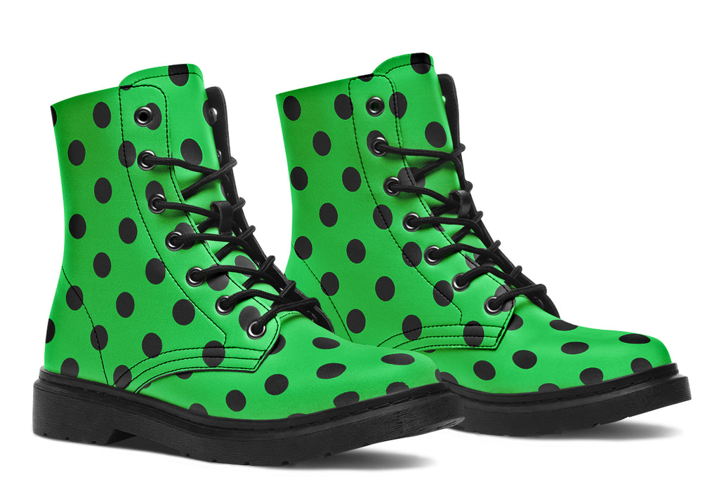 Lucky Green Polka Dot Boots