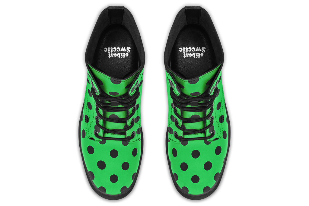 Lucky Green Polka Dot Boots