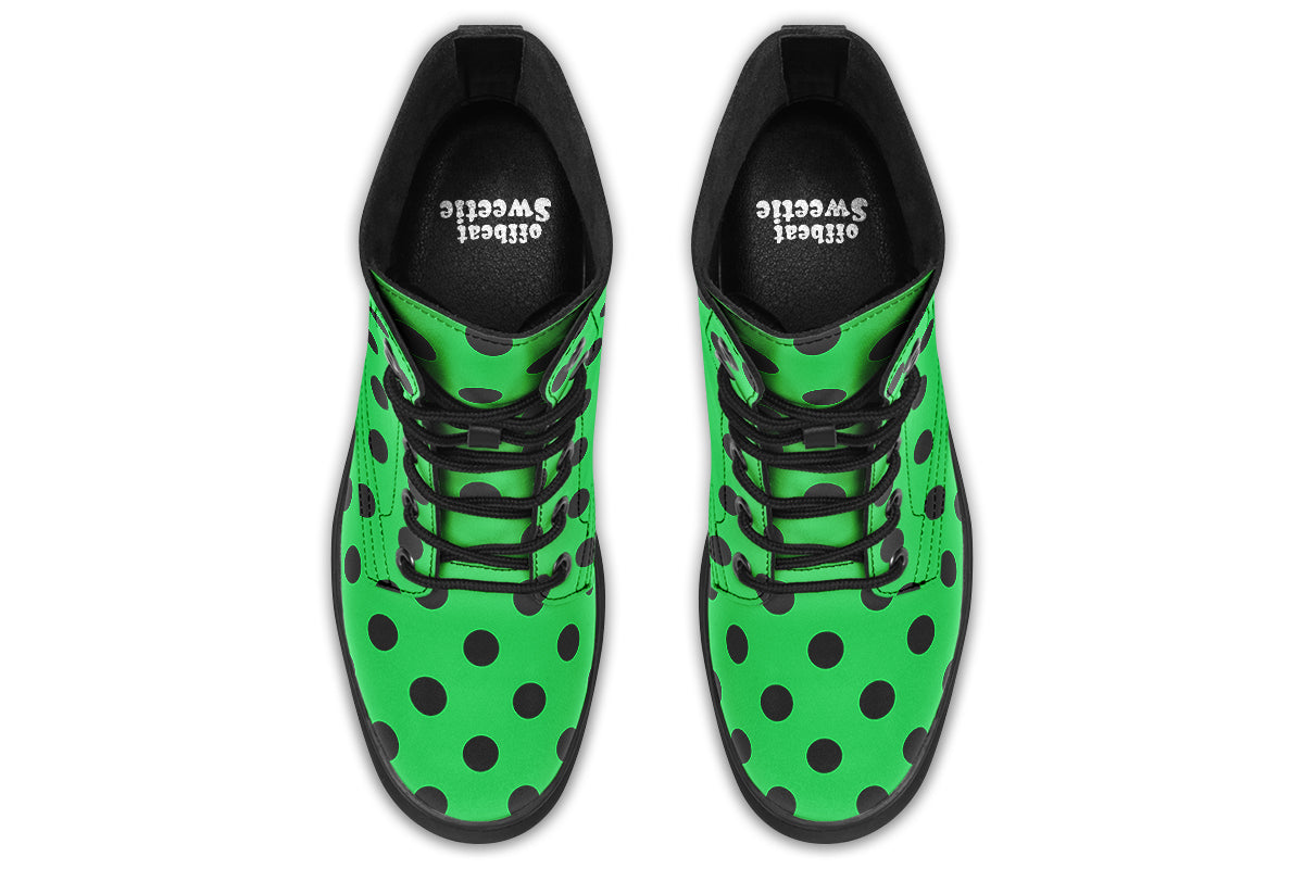 Lucky Green Polka Dot Boots