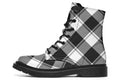 Black And White Plaid Plaid Boots