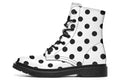 Marshmallow White Polka Dot Boots