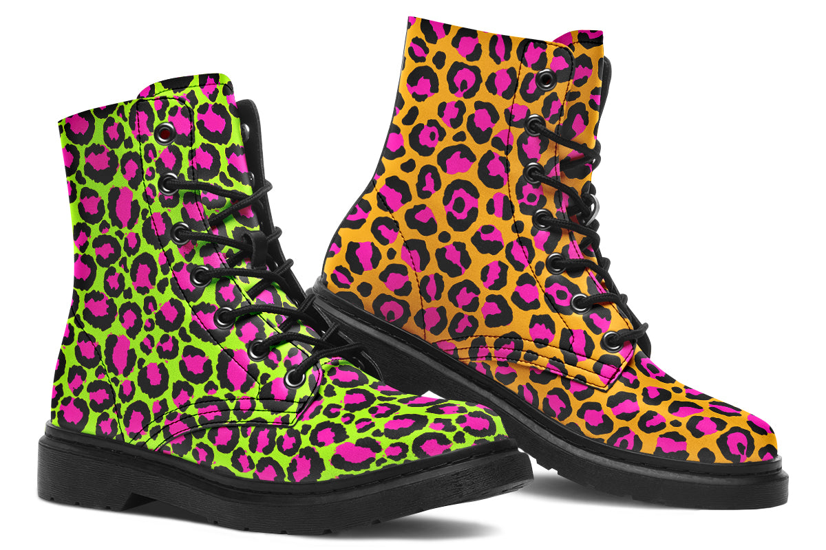Neon Leopard x Neon Safari Mismatch Boots