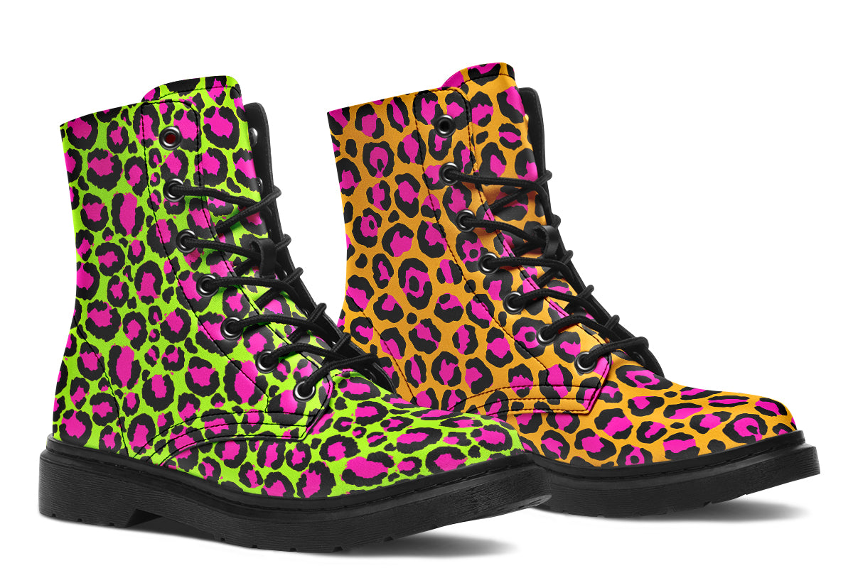 Neon Leopard x Neon Safari Mismatch Boots