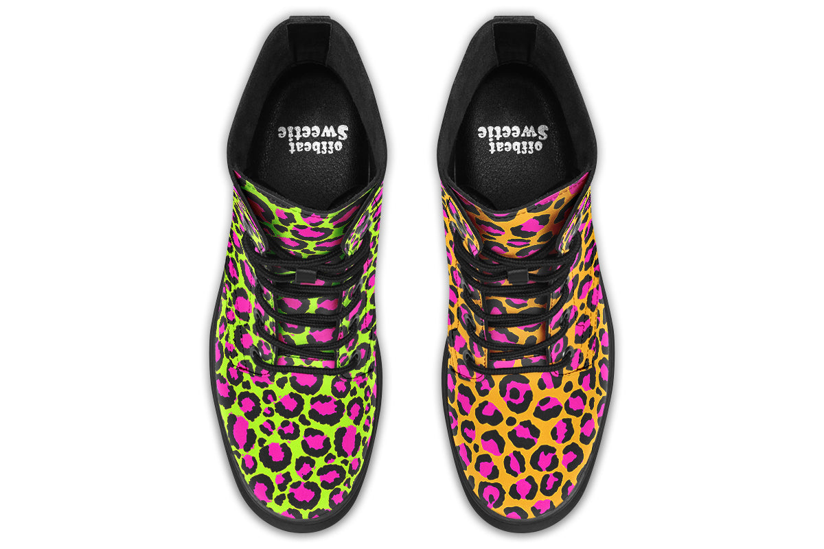 Neon Leopard x Neon Safari Mismatch Boots