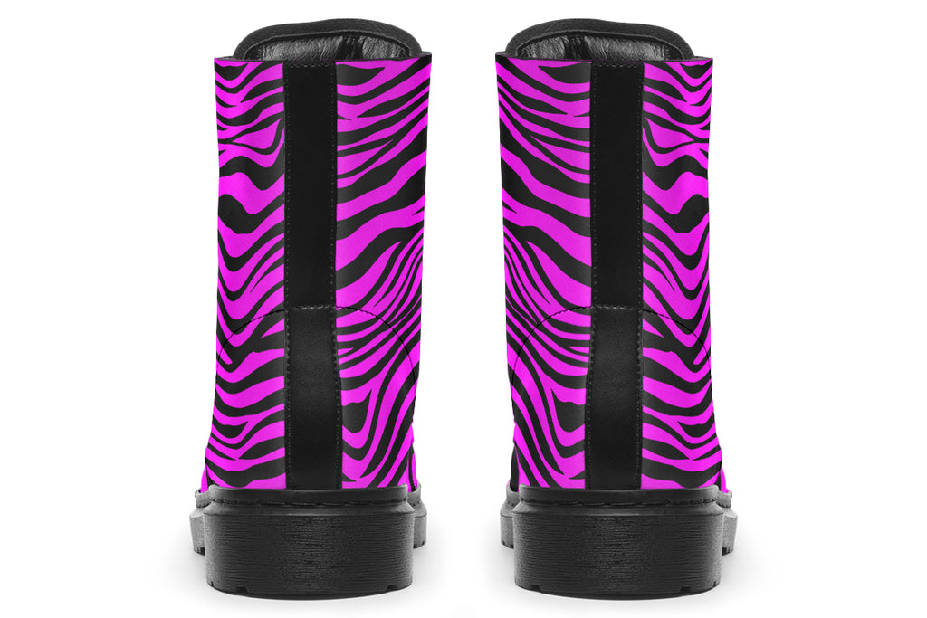 Neon Zebra Fuchsia Boots