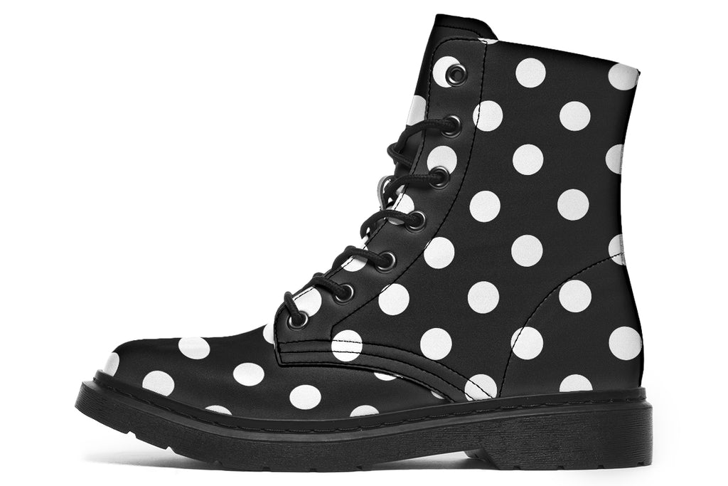Paint It Black Polka Dot Boots