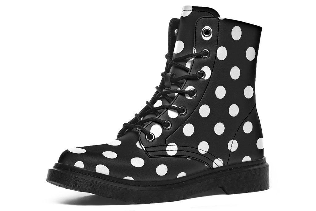 Paint It Black Polka Dot Boots
