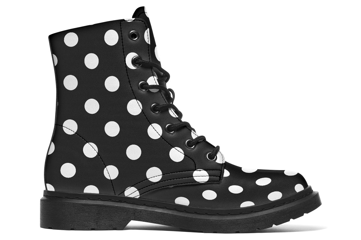 Paint It Black Polka Dot Boots