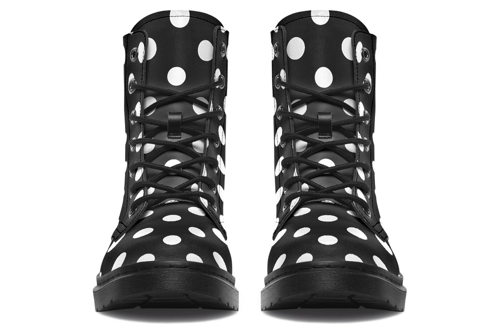 Paint It Black Polka Dot Boots