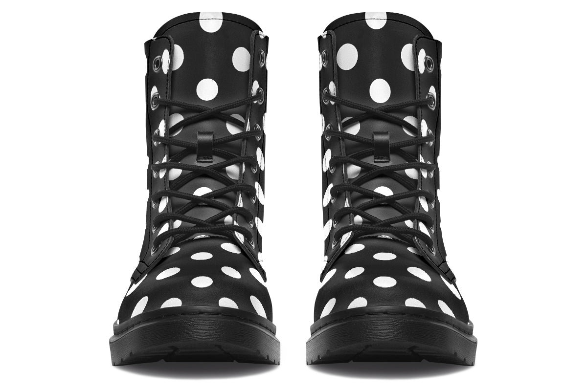 Paint It Black Polka Dot Boots