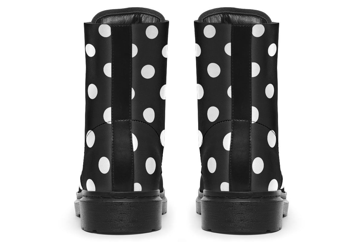 Paint It Black Polka Dot Boots