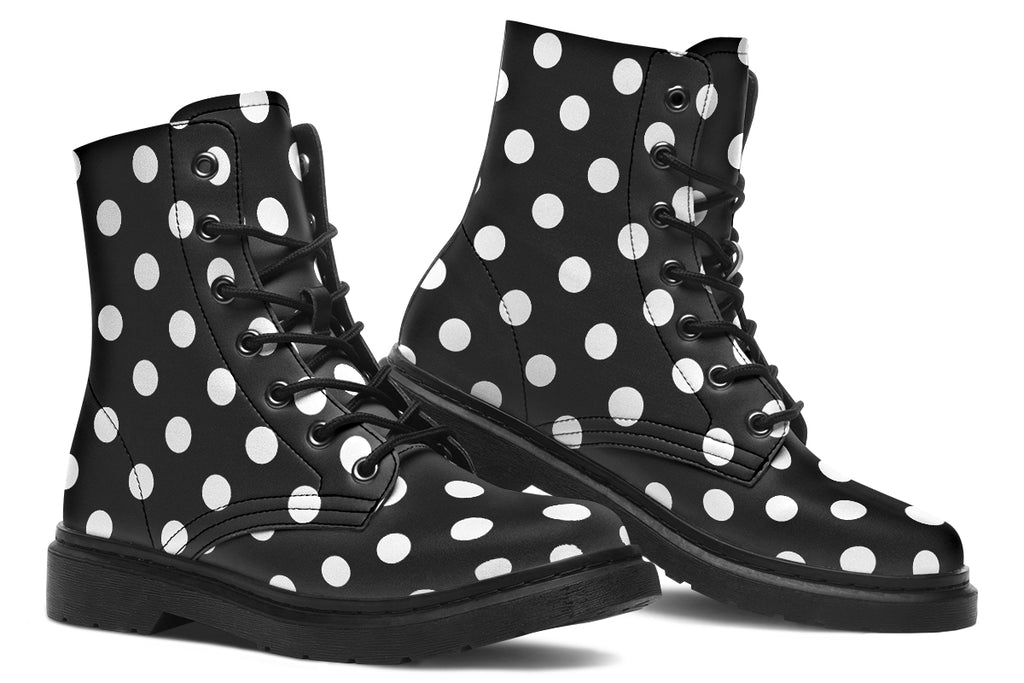 Paint It Black Polka Dot Boots