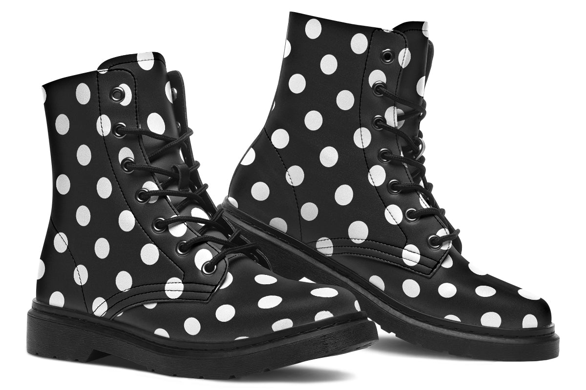 Paint It Black Polka Dot Boots