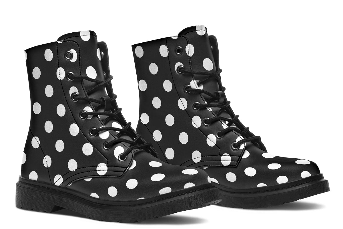 Paint It Black Polka Dot Boots