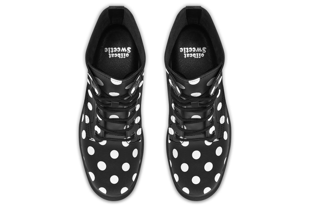 Paint It Black Polka Dot Boots