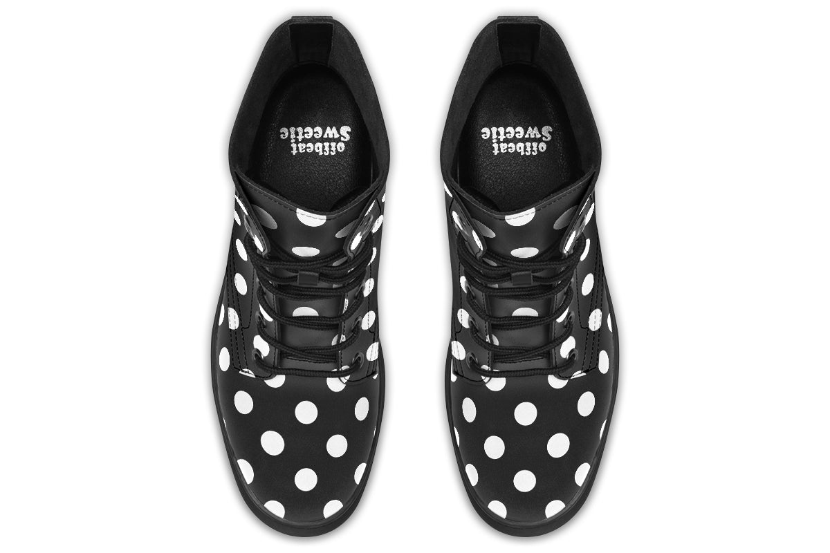 Paint It Black Polka Dot Boots