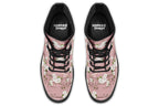 Dusty pink boots with white floral pattern
