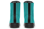 Solid teal boots
