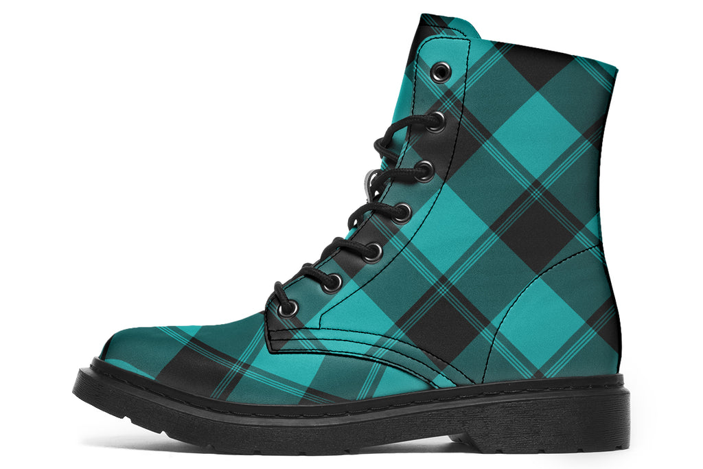 Pennyroyal Teal Plaid Boots