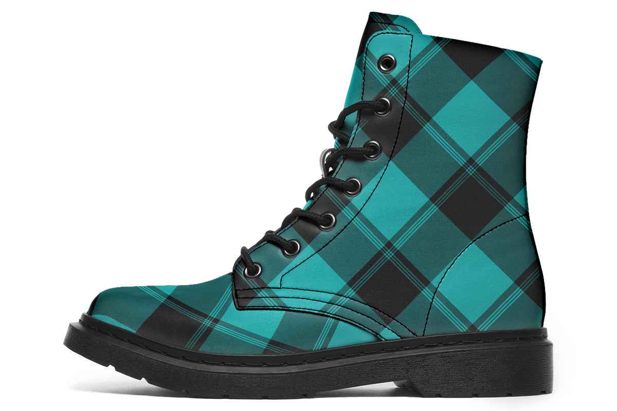 Pennyroyal Teal Plaid Boots