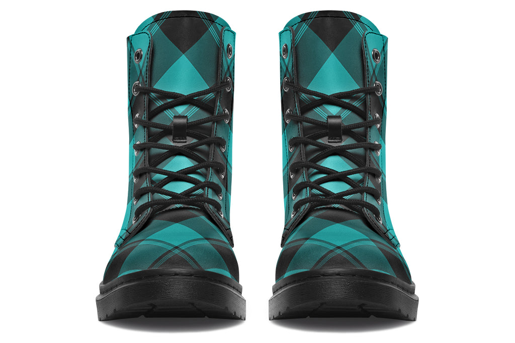 Pennyroyal Teal Plaid Boots