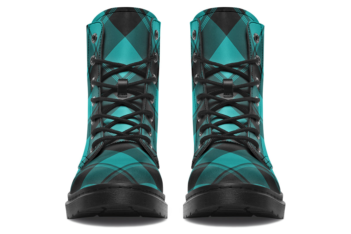 Pennyroyal Teal Plaid Boots