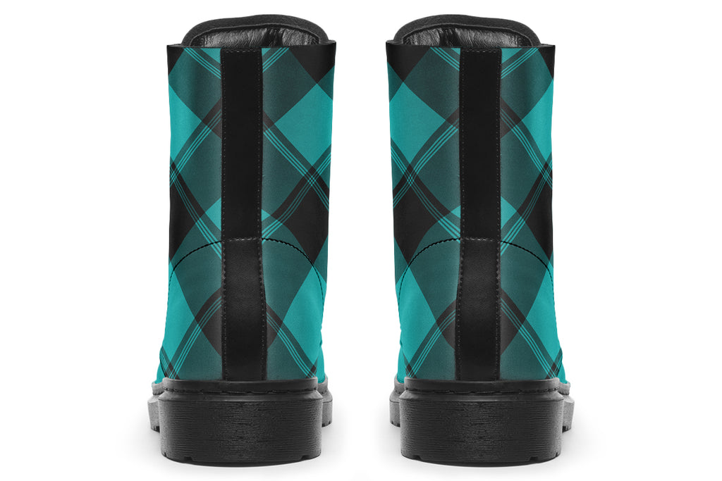 Pennyroyal Teal Plaid Boots