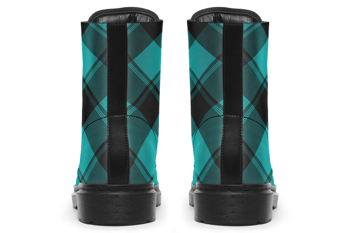Pennyroyal Teal Plaid Boots
