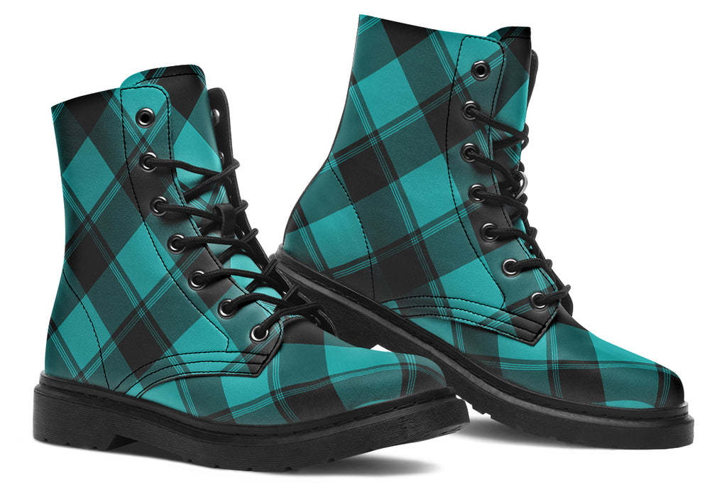 Pennyroyal Teal Plaid Boots