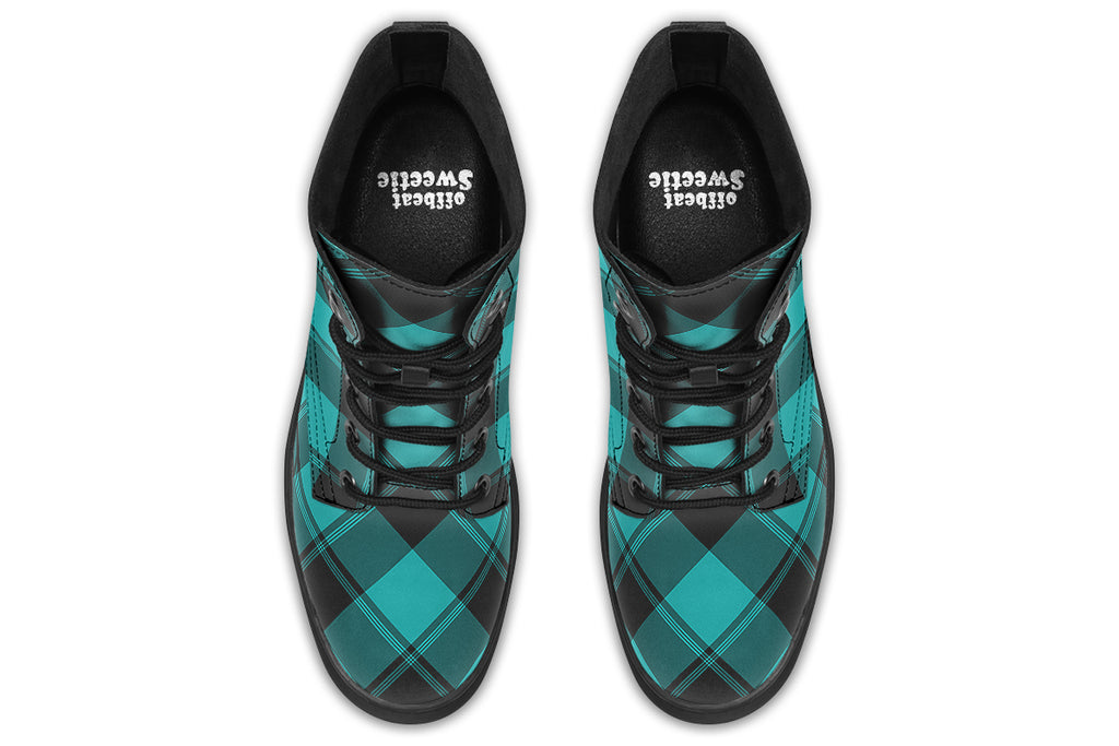 Pennyroyal Teal Plaid Boots
