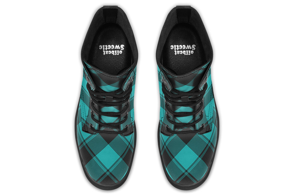 Pennyroyal Teal Plaid Boots
