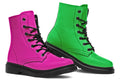 Pink And Green Mismatch Boots