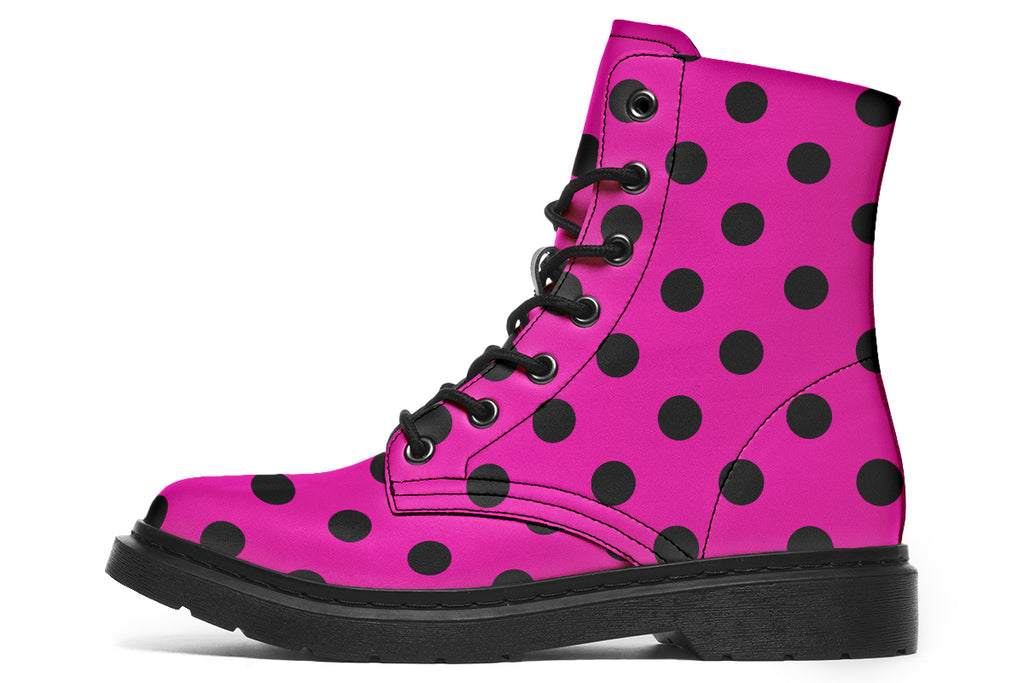 Pretty In Pink Polka Dot Boots
