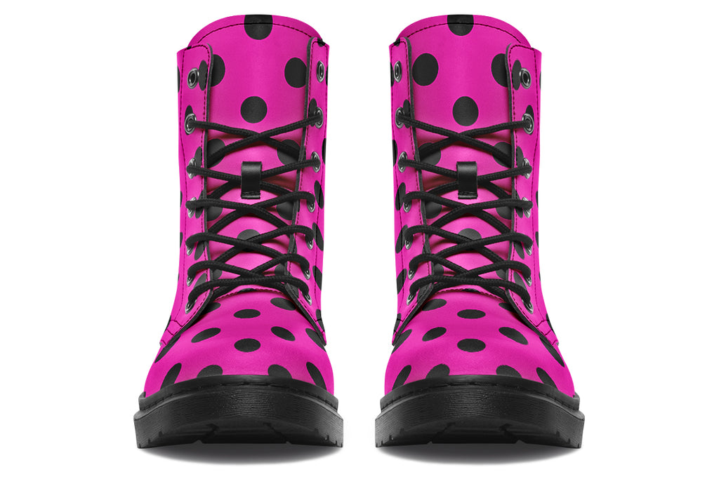 Pretty In Pink Polka Dot Boots