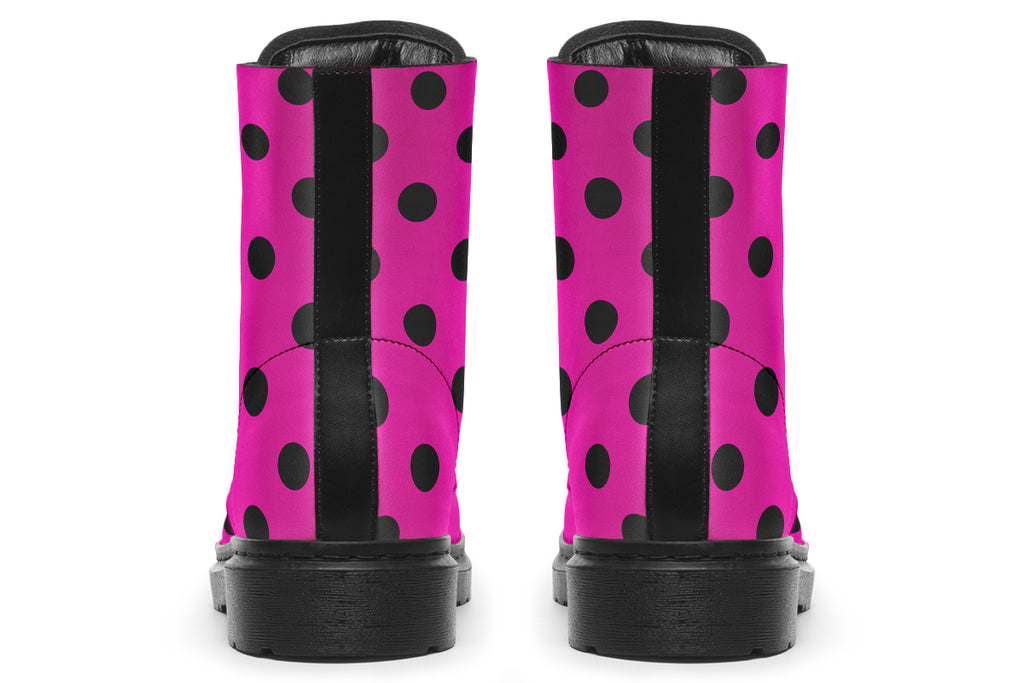Pretty In Pink Polka Dot Boots