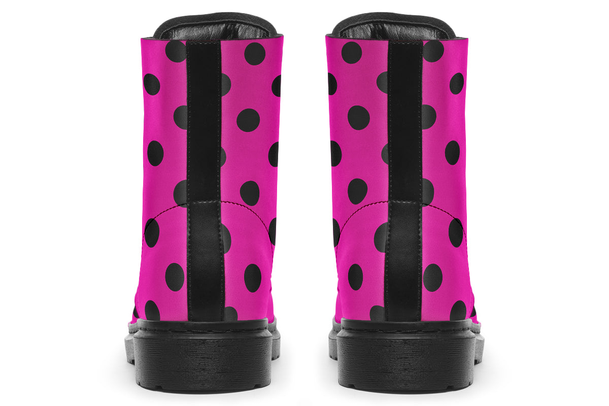 Pretty In Pink Polka Dot Boots