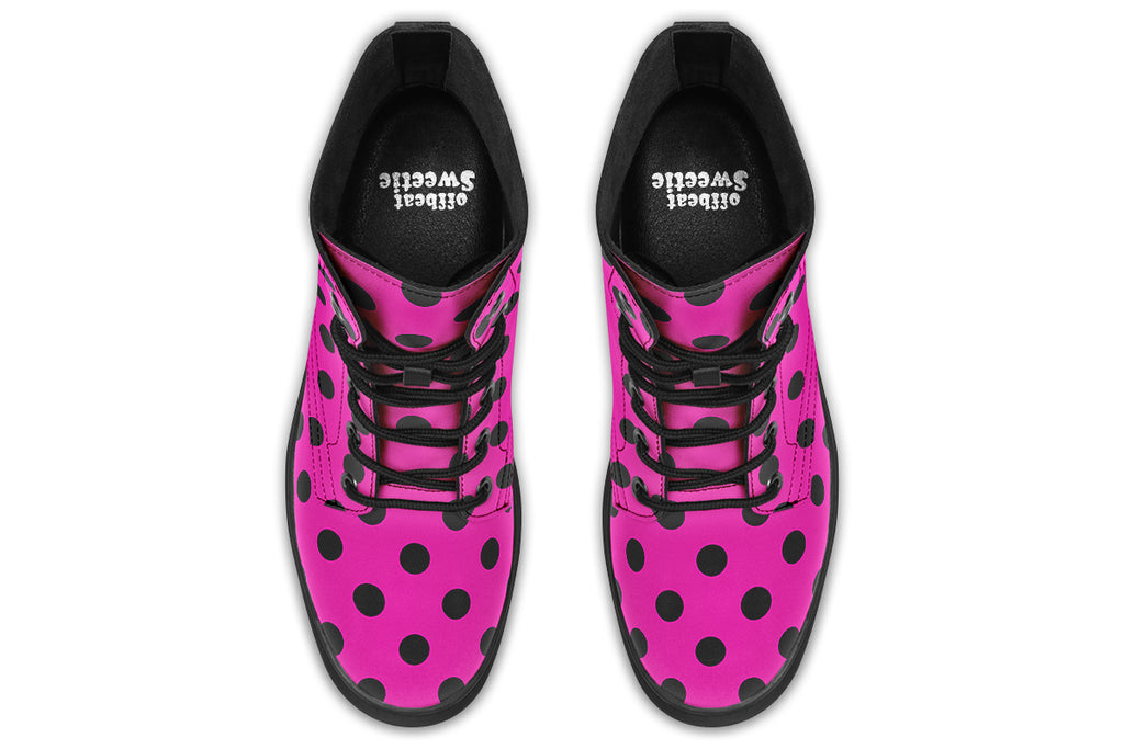 Pretty In Pink Polka Dot Boots