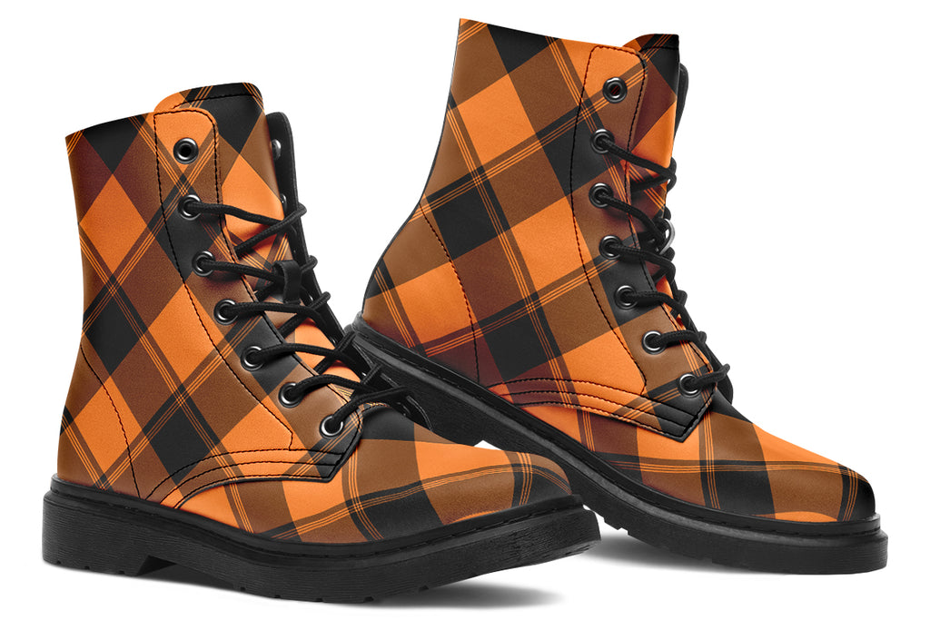 Pumpkin Pop Plaid Boots
