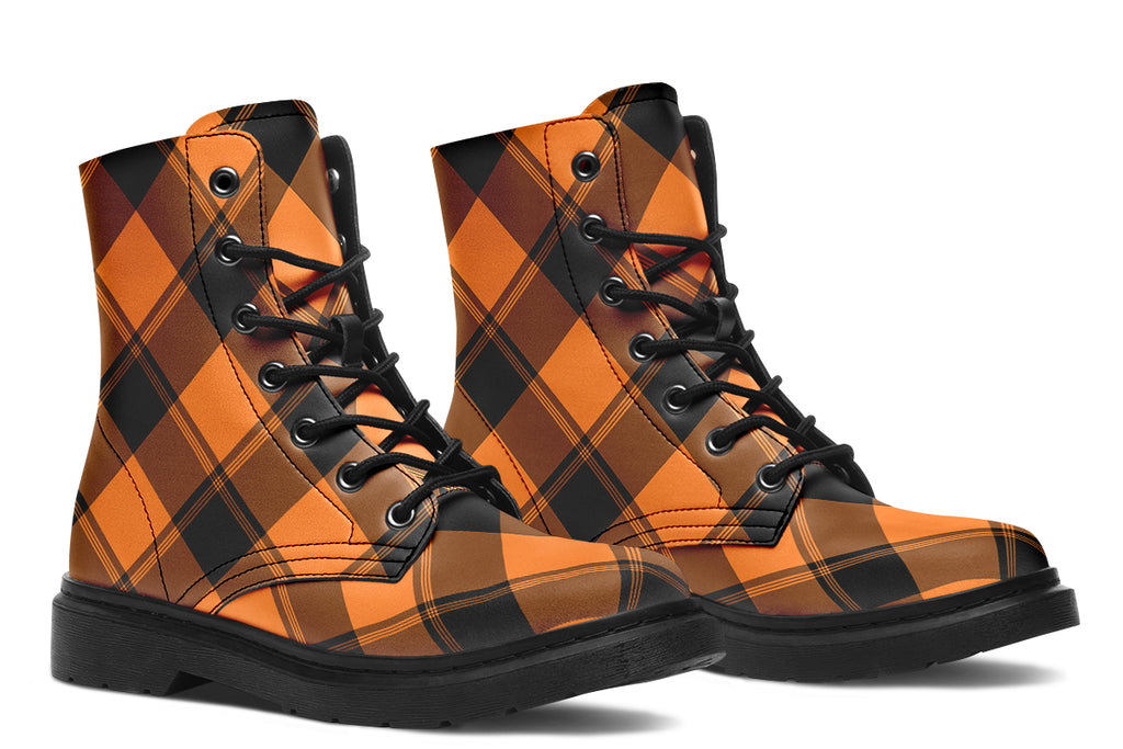 Pumpkin Pop Plaid Boots