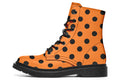 Pumpkin Pop Polka Dot Boots