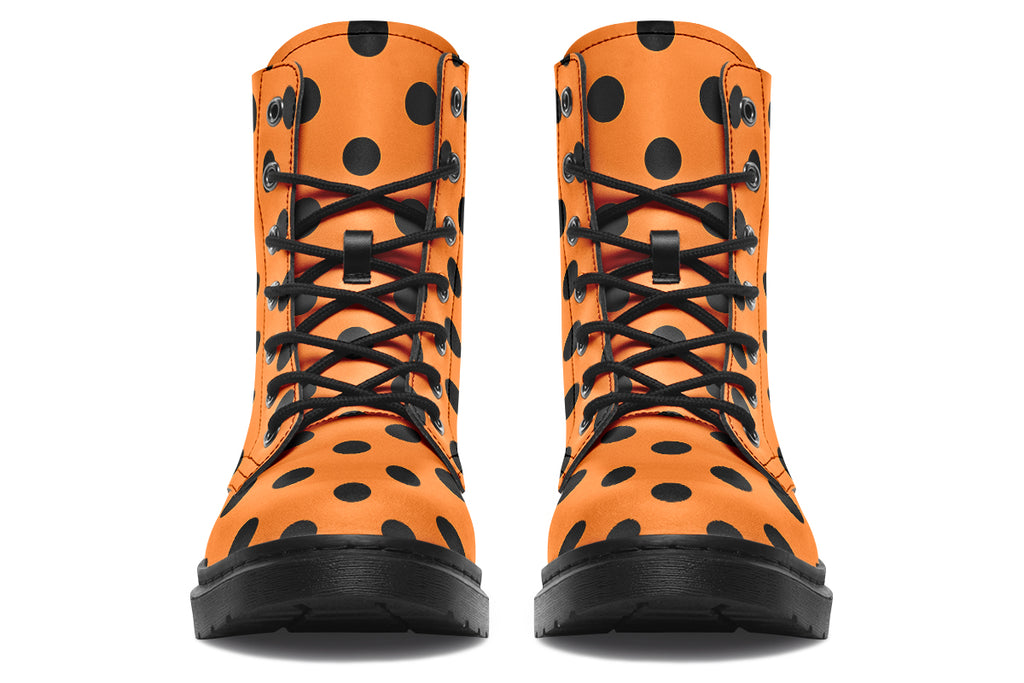 Pumpkin Pop Polka Dot Boots