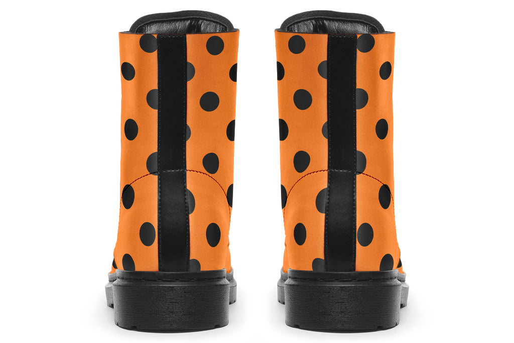 Pumpkin Pop Polka Dot Boots