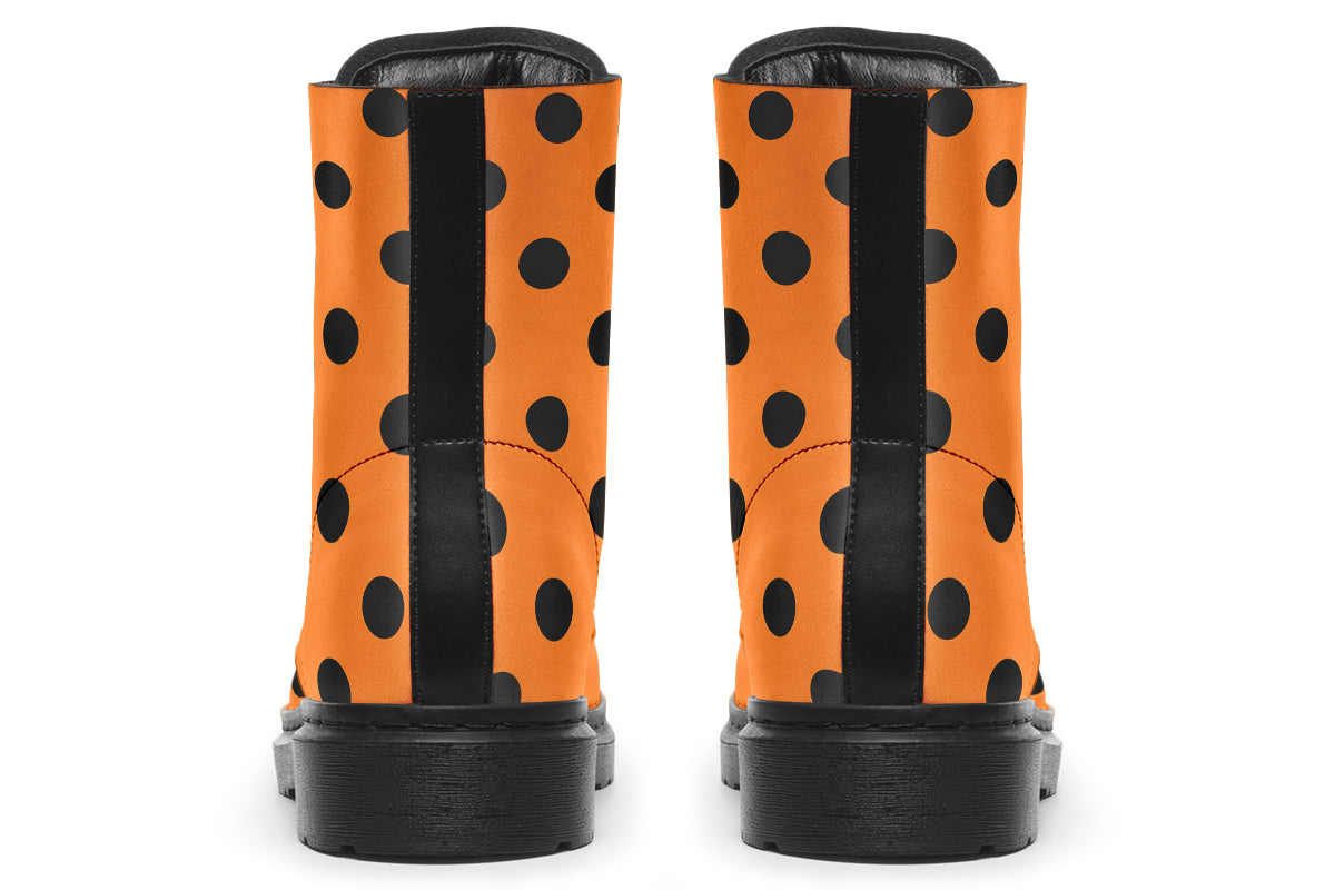 Pumpkin Pop Polka Dot Boots