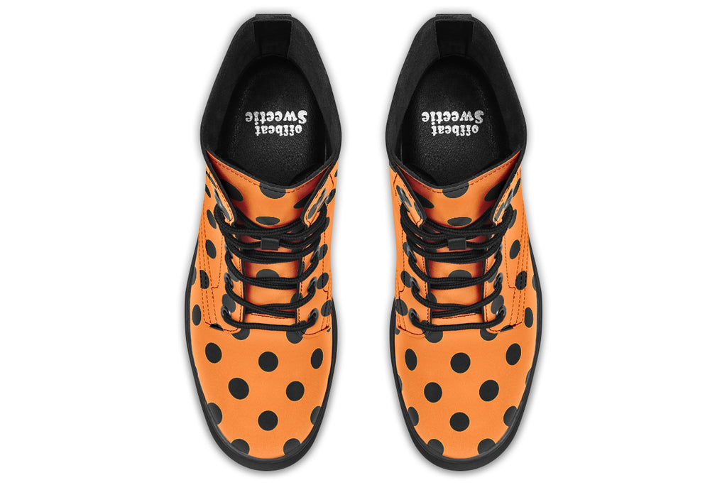 Pumpkin Pop Polka Dot Boots