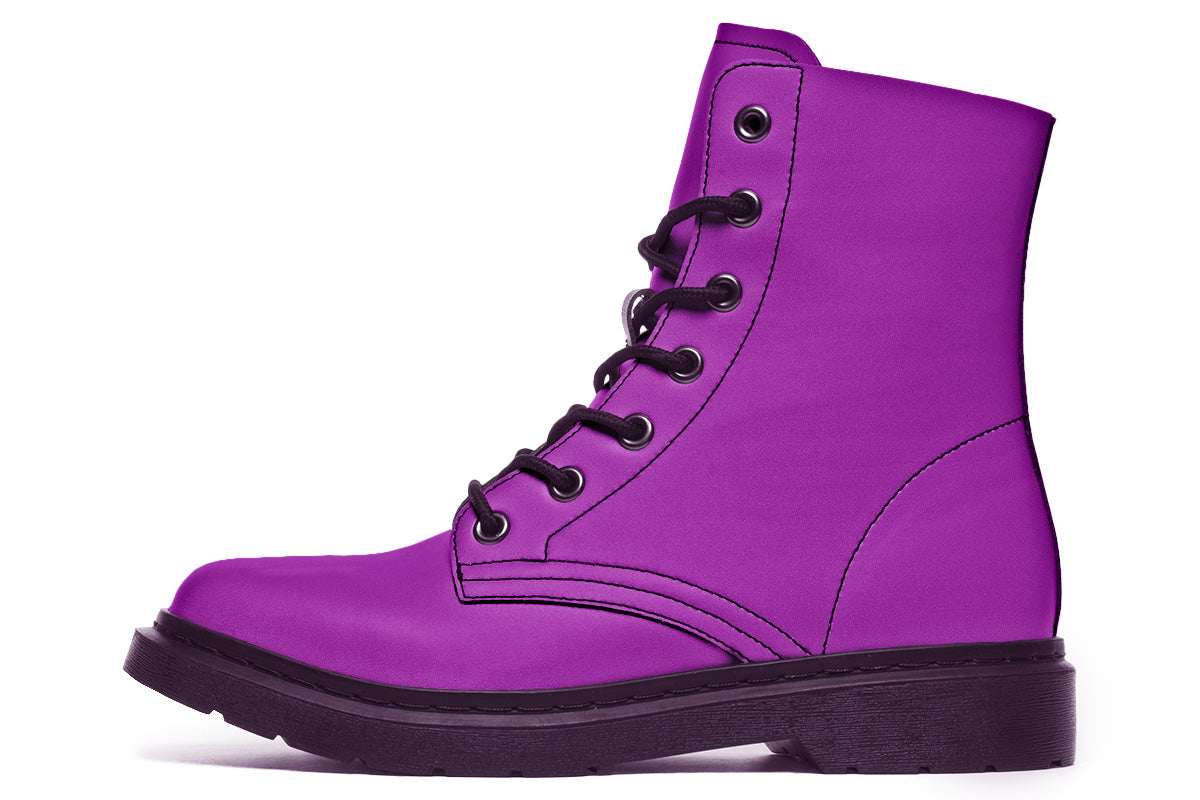 Solid purple boots